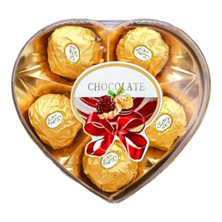 【过节送礼】榛果威化巧克力1盒5粒婚庆喜糖休闲零食礼物礼盒装 5粒心形盒装*1盒