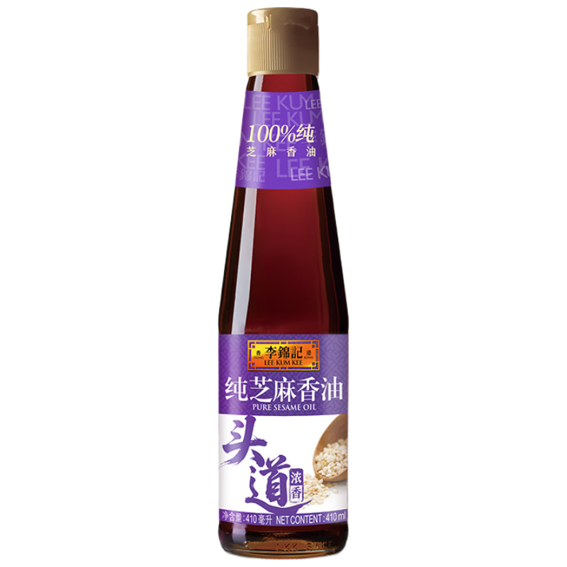 李锦记 纯芝麻香油410ml【一级】100%芝麻香油 京东品酒会同款 油碟凉拌