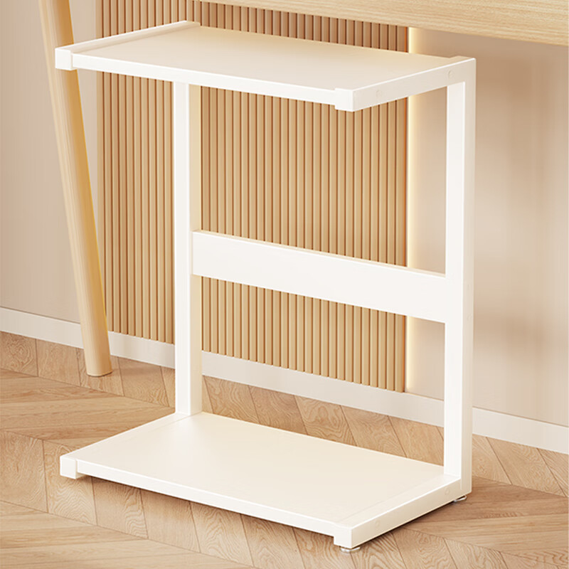 尔思家主机箱托架办公室多功能打印机放置柜落地多层家用音响机柜置物架 白色【长44标准款】