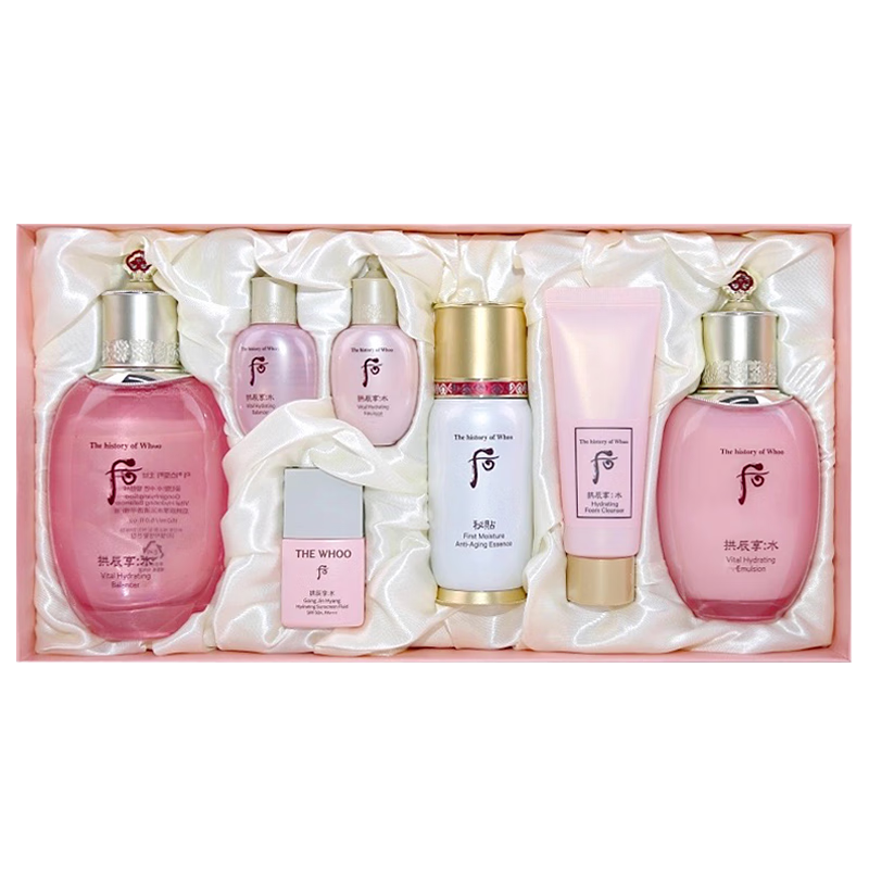 后(The history of Whoo)韓國(guó)進(jìn)口天氣丹天率丹水妍拱辰享補(bǔ)水套盒護(hù)膚品元旦春節(jié)禮盒套裝 水妍水乳精華7件套-水油平衡