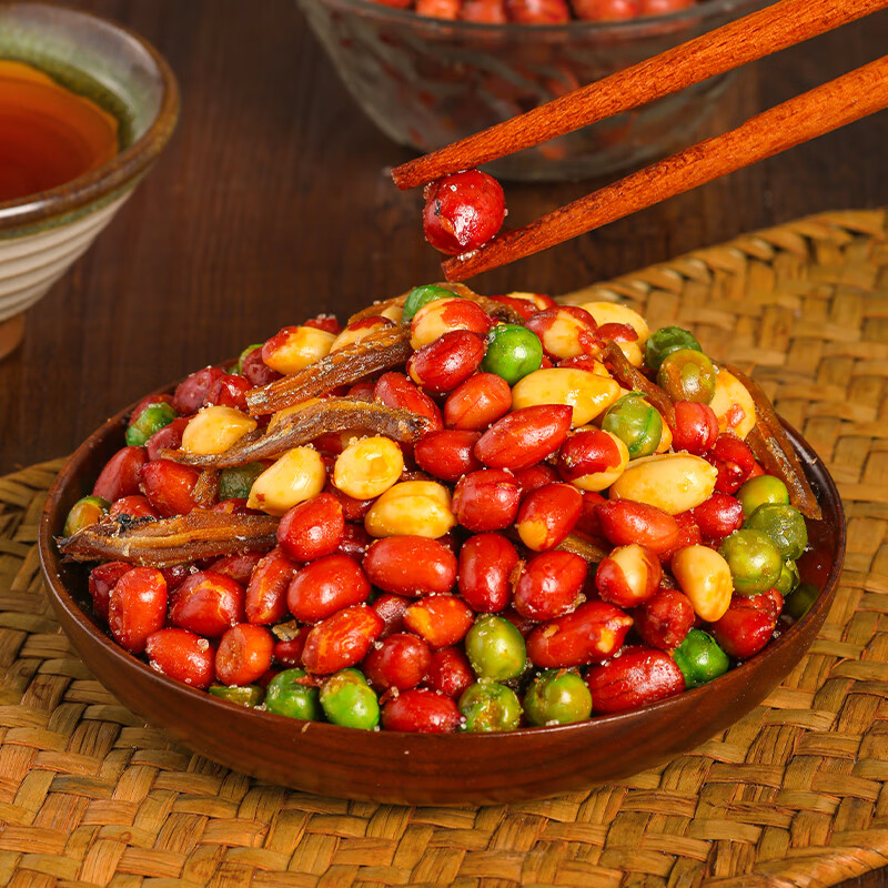 忆江城小鱼花生400g