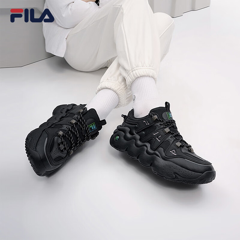 FILA 斐乐帕尼尼官方女鞋秋季篮球鞋复古运动鞋休闲鞋面包鞋老爹鞋