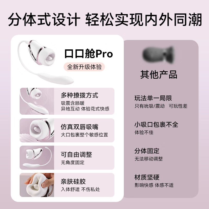 享要口口舱Pro按摩仪电动舌舔吮吸震动棒口口仓甜女生不入体秒潮玩具 口口舱pro+绑腿带+女神礼包+紫外线消毒盒 享要口口舱Pro按摩仪电动舌舔吮吸震动棒口口仓不入体