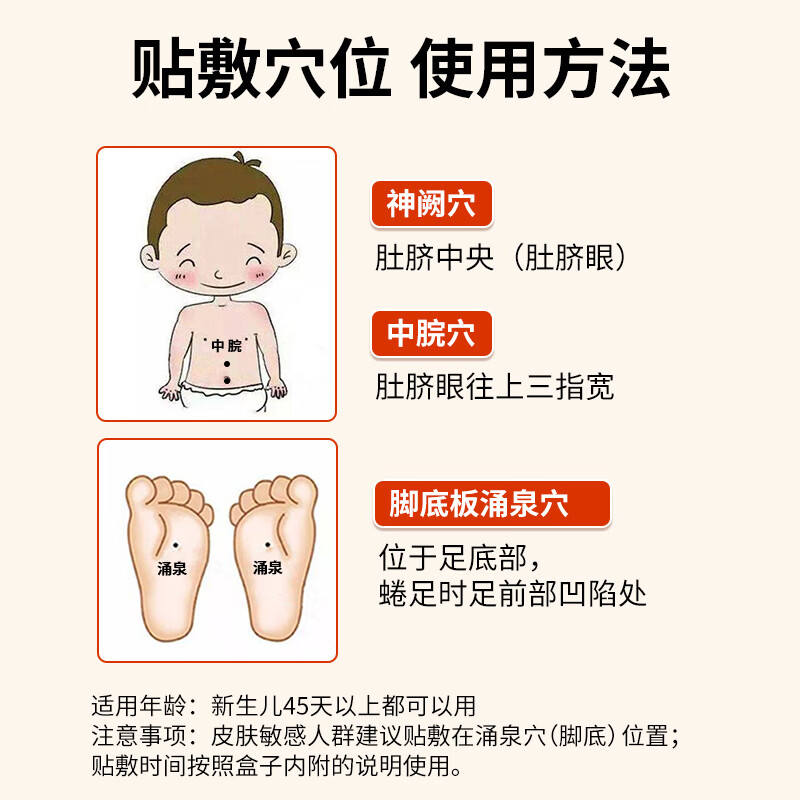 万太医远红外小儿肠胃贴积食消食化食积儿童消食健脾贴W1 5盒【周期装】多盒划算