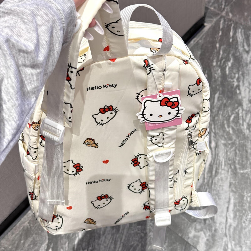 hello kitty书包少女心HelloKitty大容量双肩包ins风卡 卡通Kitty猫 京东折扣/优惠券