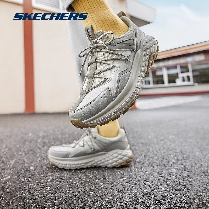Skechers斯凱奇男鞋秋冬款復古防滑耐磨慢跑鞋輕便透氣休閑運動(dòng)鞋232745 乳白色/232745-OFWT 41 男鞋41碼數及以上偏大 260mm