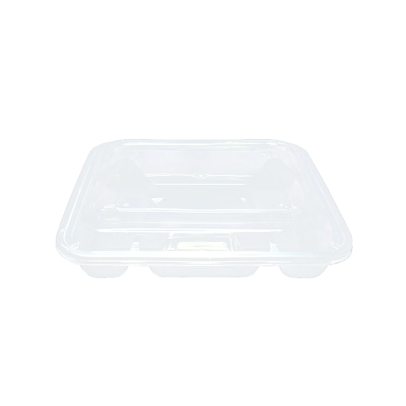 稷王谷一次性饭盒1100型分体格4格餐盒*150套带盖塑料加厚打包盒可微波 一次性饭盒