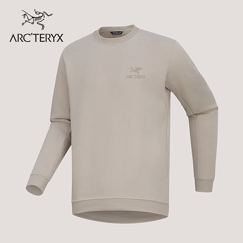 ARC&#039;TERYX始祖鸟 EMBLEM FLEECE CREW 男子 抓绒衫 Rune/雅致棕 M