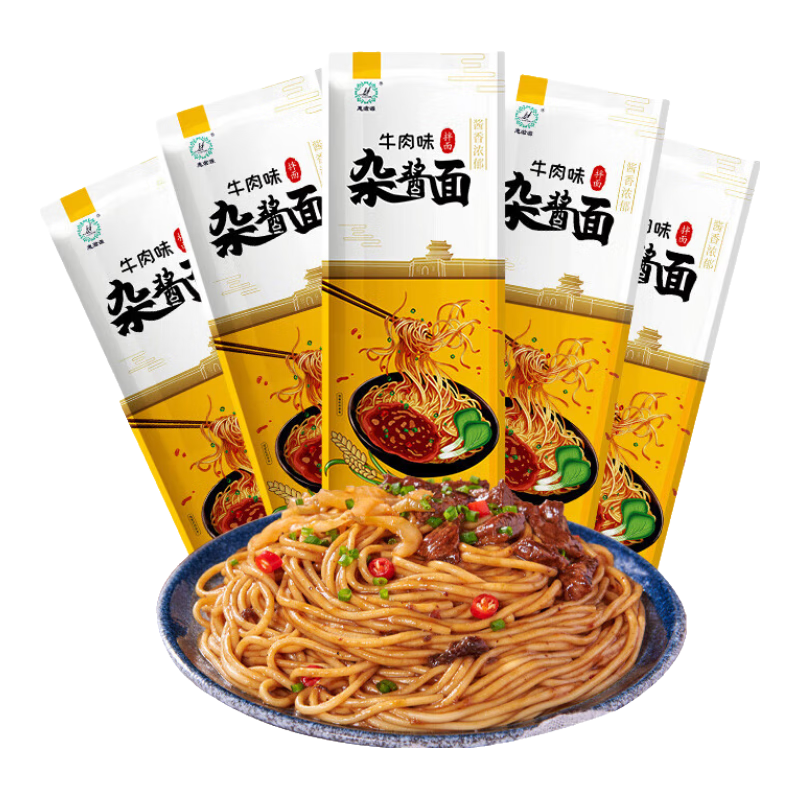 牛肉杂酱面独立包装牛肉味炸酱面网红速食方便面早餐宵夜水煮面 杂酱面148g*1袋【新客专享】