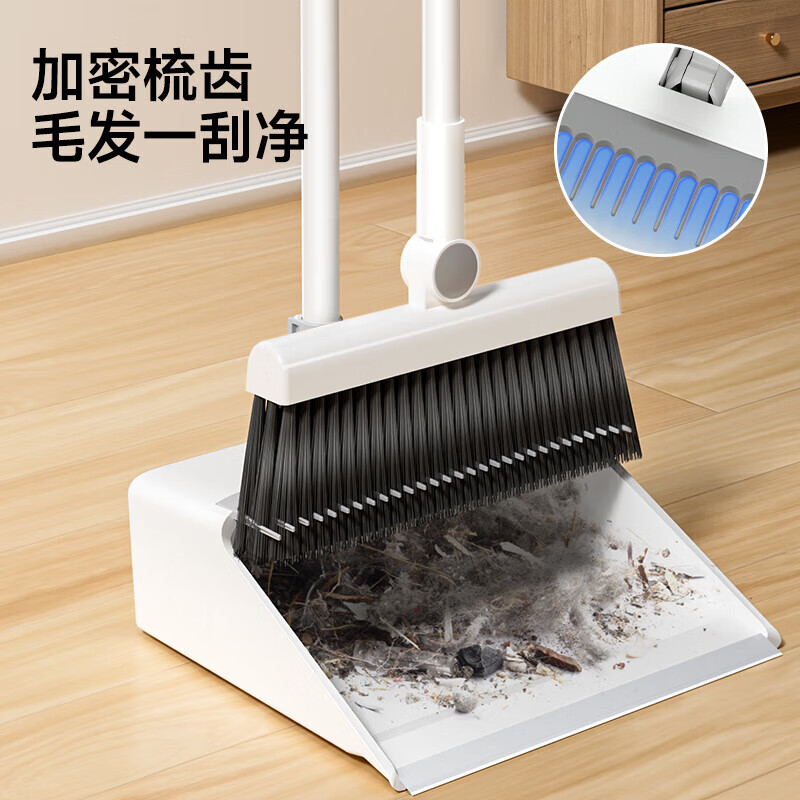 五月花扫把簸箕两件套不粘头笤帚带梳齿扫把簸箕套装扫帚大扫除 【扫把簸箕水刮三件套】