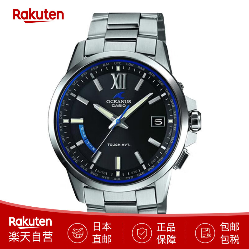 ����ŷ��CASIO����ʿ�ֱ�OCEANUS����OCW-T150ϵ���ѺϽ�粨̫���ܱ� �ձ����� OCW-T150-1AJF 41.3mm 2464.15Ԫ