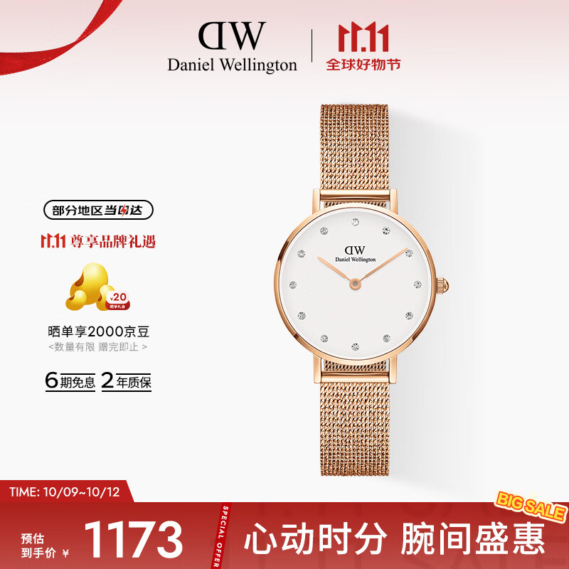 丹尼尔惠灵顿（DanielWellington）DW女士水晶表闪耀星辰水晶腕表28mm石英表节日礼物DW00100528