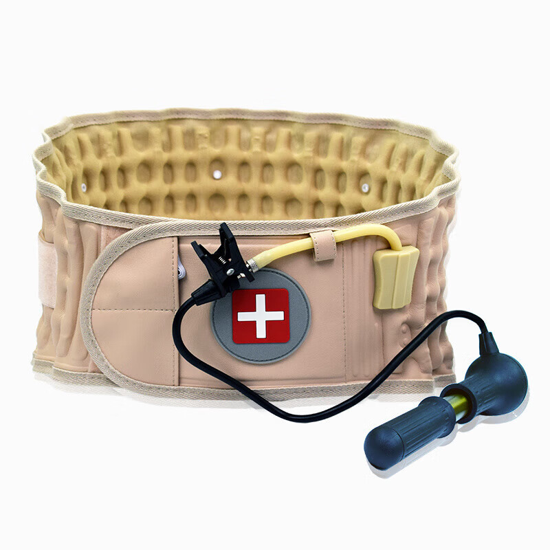 吉姆龙腰间盘突出腰椎牵引器腰部脊椎器老人男女充气护腰带家用腰痛 均 默认