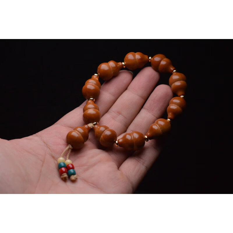 冰珂晶石橄榄核葫芦福禄手串小众款文玩不撞款男女盘玩手持把件送礼自用转 14×20