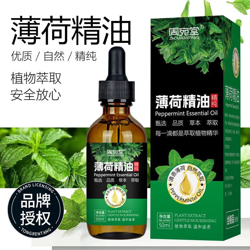 薄荷精油驱虫天然驱蚊驱鼠提神醒脑滴鼻液清凉纯油薄荷油驱虫 100毫升薄荷精油+1个喷壶