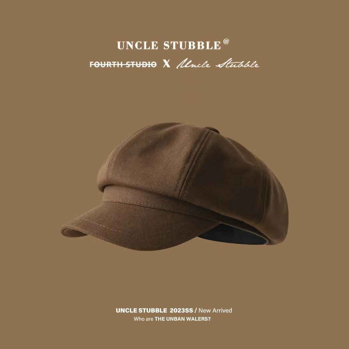 秋冬贝雷帽女生韩版百搭显脸小八角帽CLjn八角贝雷帽jd 咖啡色【纯色八角】 均码 （55-59cm）可调节