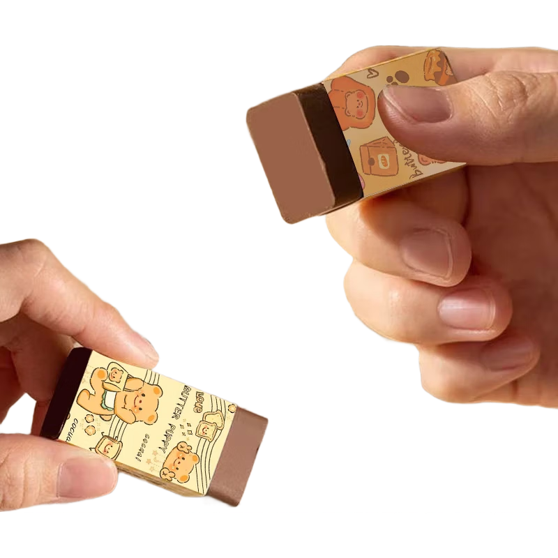 橡皮擦少屑干净小学生专用不易留痕儿童幼儿园橡皮铅笔橡皮擦少碎屑绘画素描橡皮 奶油小熊橡皮擦【5个装】