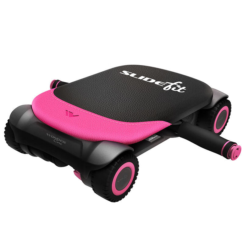 萬(wàn)達康新款健腹輪自動(dòng)回彈四輪卷腹練腹肌輪瘦肚子神器男女家用健身器材 粉色