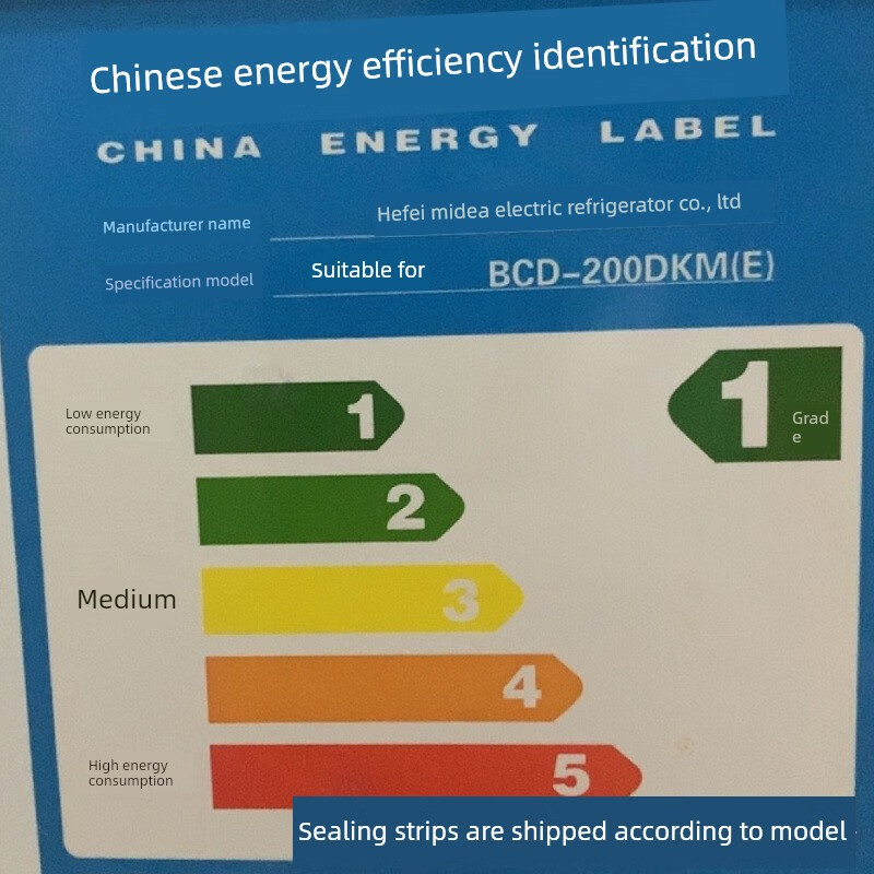 适用美的BCD-200DKM(E)卧式冰柜门盖上密封条皮胶条密封圈配件 BCD-200DKM(E)左右两个盖的密封条