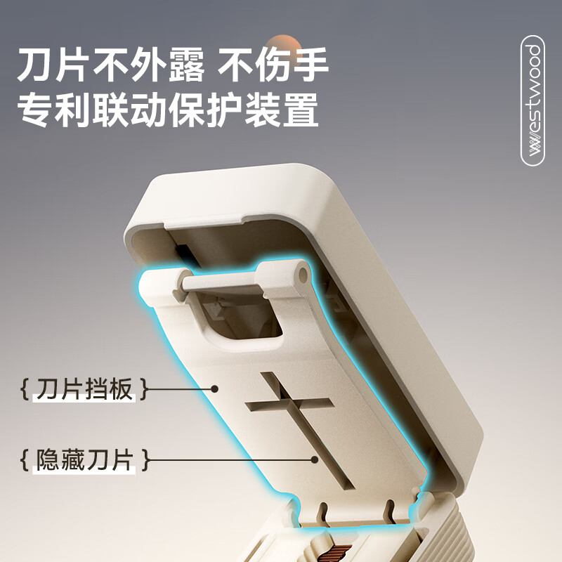 嘉智鹤多功能日本切药器一分二便携切割神器四分之一分药器药片分割药盒 墨羽白 升级款【1/2+1/4切药器】切药+储药