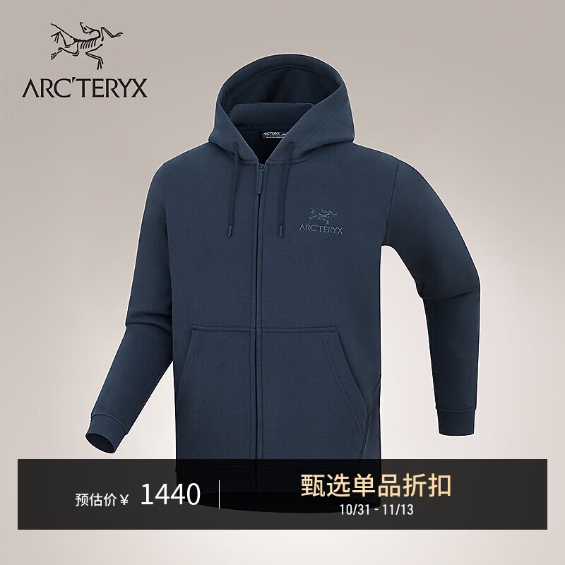 始祖鸟（ARC’TERYX）EMBLEM FLEECE FULL-ZIP HOODY M Black Sapphire/蓝黑色 M
