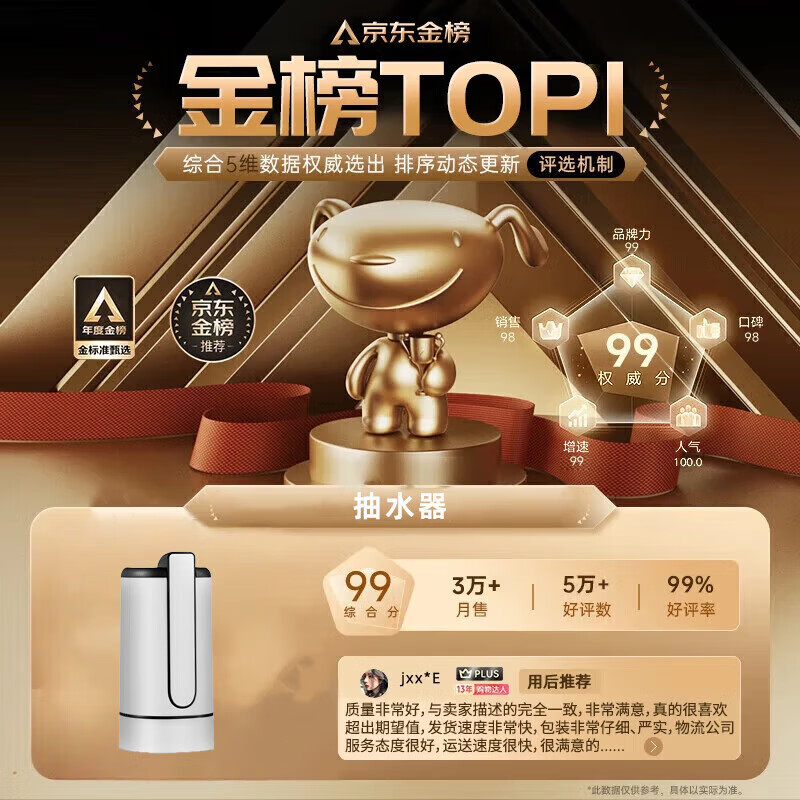 小米(MI)生态链同款抽水器家用桶装水出水压水器电动饮水机吸水泵