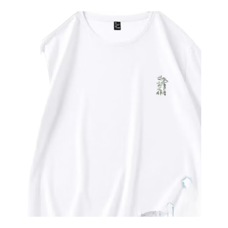 夏季冰丝短袖T恤男透气速干衣冰感大码运动沙滩速干上衣网眼TSJ 白色 3XL