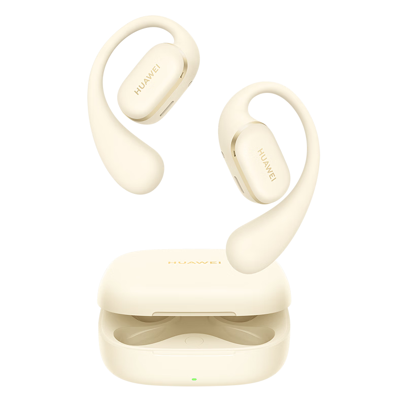 华为FreeArc 耳挂耳机 蓝牙运动开放式耳机 稳固佩戴 开放式聆听 IP57防尘抗水 暖云白 适用男女生