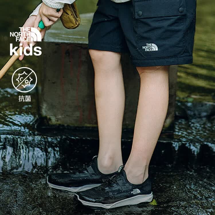 北面（The North Face）童装Canyon儿童溯溪鞋抑臭透气凉鞋户外运动|8AE8 W9O/宇宙黑 建议拍大一码 38 码 鞋内长24.5cm