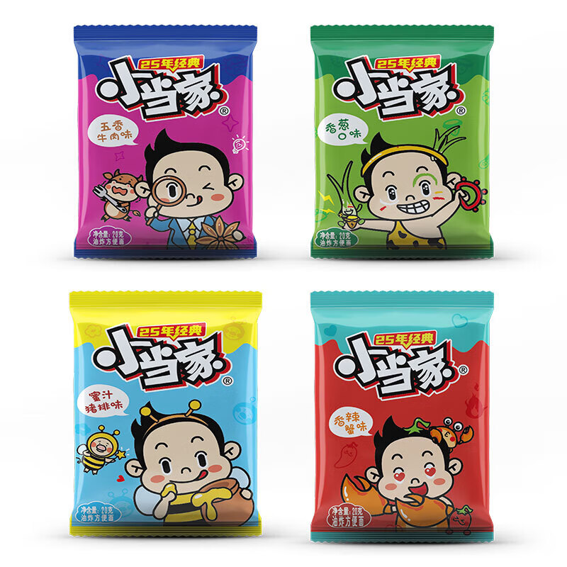 统一小浣熊干脆面袋装休闲零食方便面速食小当家整箱批发 整箱小浣熊【30包】三口味35g