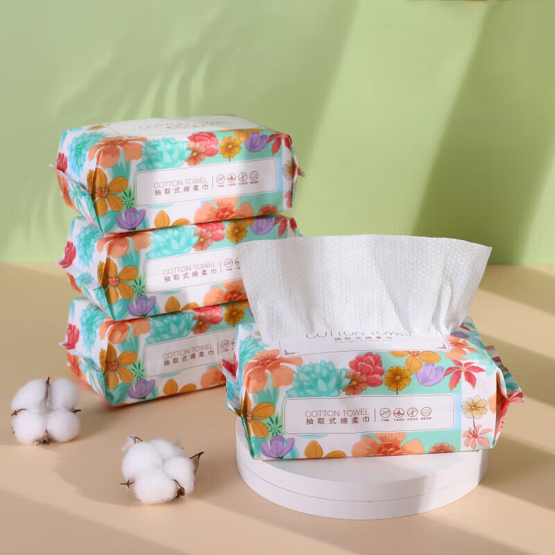 煜煜芳华一次性洗脸巾擦脚布懒人强吸水毛巾家用纸巾包装随机 3包装【180抽】