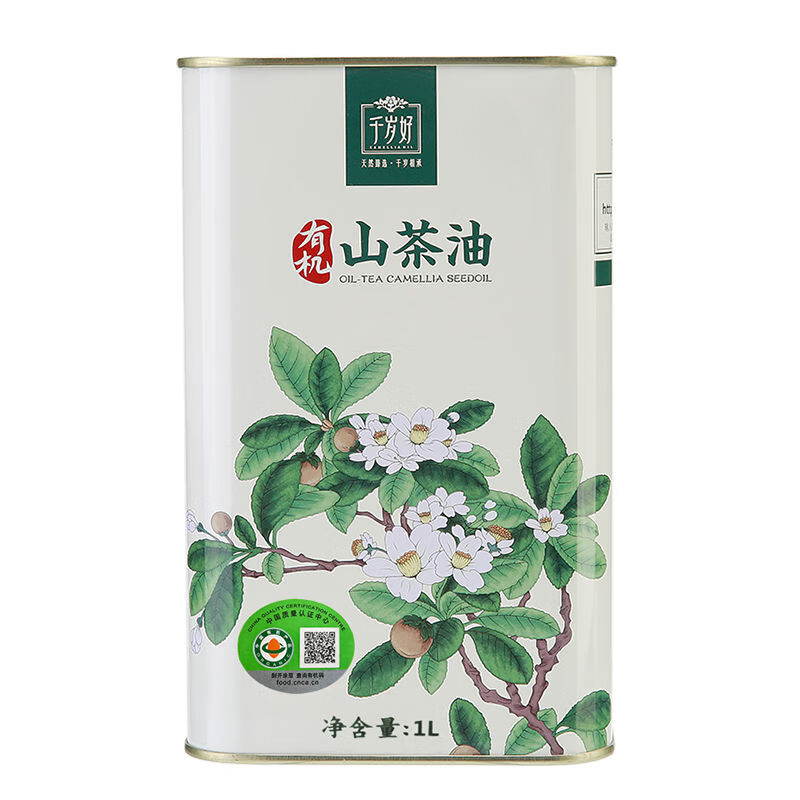 千歲好山茶油1000ML有機純茶籽油禮袋裝江西產山茶籽油食用純茶油 透明