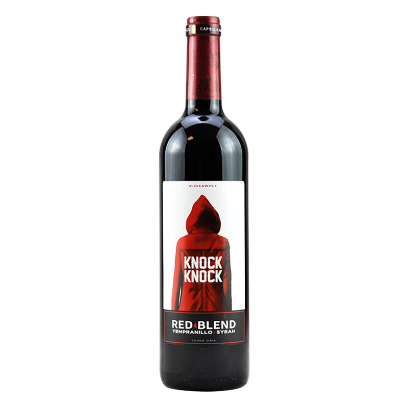 接运猫奥兰小红帽干红葡萄酒西班牙红酒tempranillo syrah酒庄knock 1