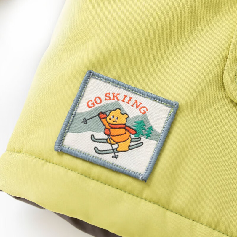 嘟嘟家宝宝加绒加厚套装冬装男童外套裤子两件套女童衣服洋气儿童户外服 粉色 100