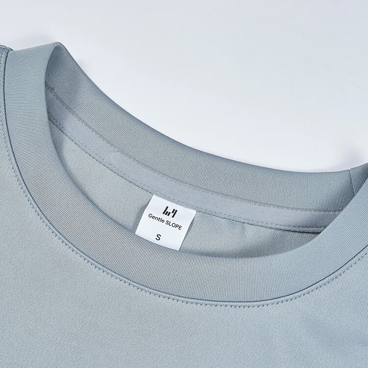 缓坡俱乐部 户外印花卫衣女 滑翔伞原创印花 空气层轻柔抗皱 短款 徒步露营 矿石灰 XL(175/96A)