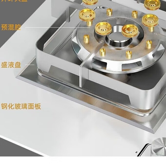 東洋（TOYO）气电两用灶一气一电两用灶电磁炉燃气灶气电灶二合一电磁炉台嵌两用 [左气右陶]白色九腔猛火+3500W电陶炉 液化气