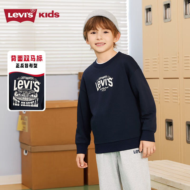 Levi's��ά˹��ͯ������ͯŮͯԲ�쳤��2025��װ�¿�ͯװ������ͷ ���ɫ 120 /60 ����������110-116cm�� 88.5Ԫ