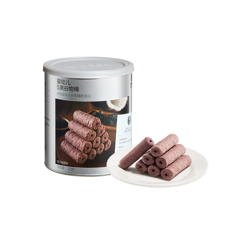 光合星球 babycare嬰幼兒高鈣五黑谷物棒磨牙餅干寶寶兒童健康零食 30g
