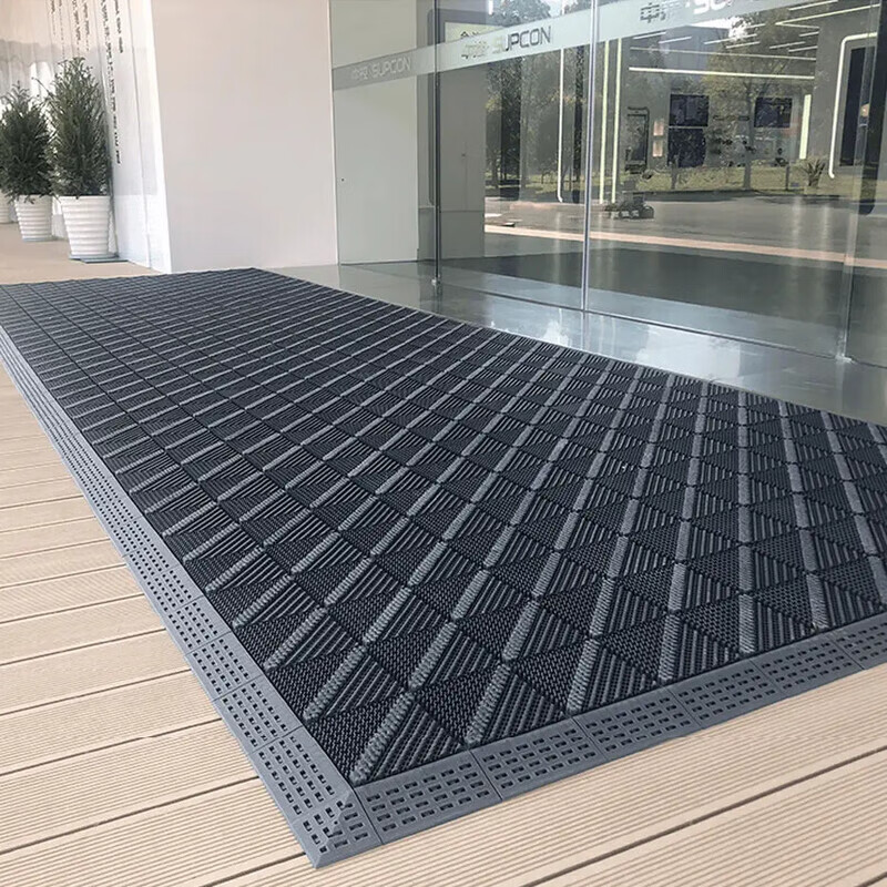 防滑入门地垫室外三合一进刮泥裁剪地毯商用大门口垫入户门脚垫 单刷灰块(厚度2.8) 定制尺寸联系客服