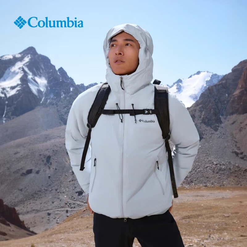 哥伦比亚Columbia2025秋冬新品户外男金点热能加厚保暖700蓬羽绒服XE5842 031-卷云灰700蓬 L 180/100A