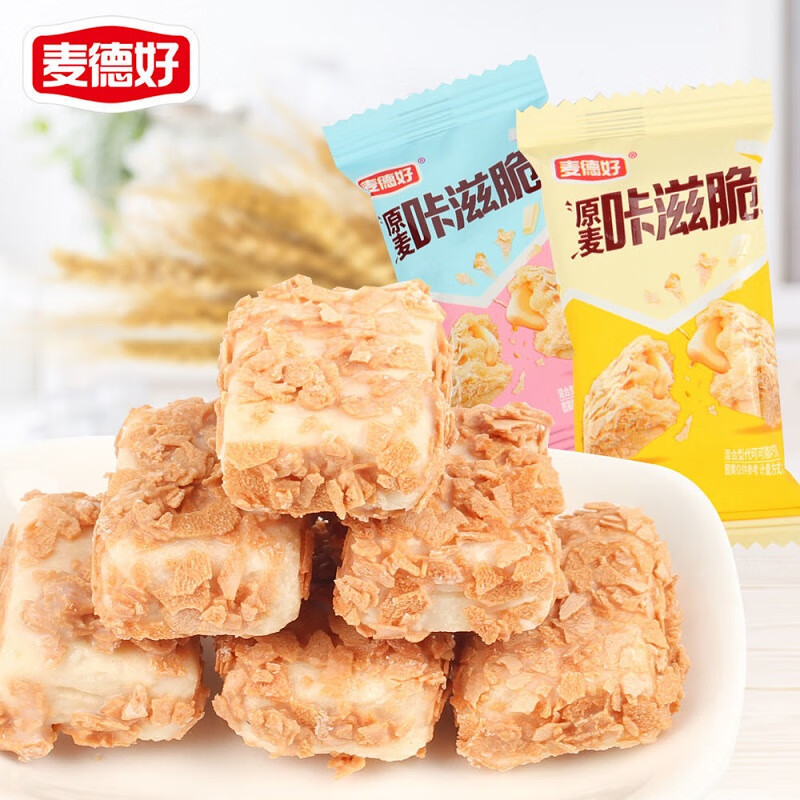 麥德好燕麥酥巧克力麥脆麥片餅干 干兒童零食小吃年貨批發(fā)原麥咔 燕麥酥咔滋脆218g*1袋