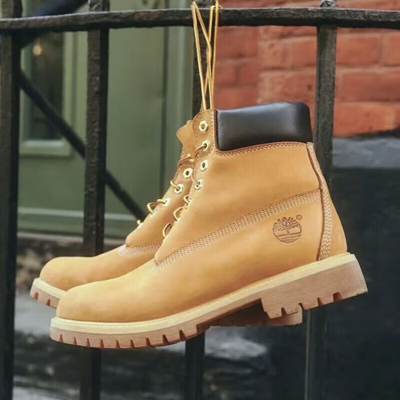 添柏岚（Timberland）马丁靴踢不烂男同款经典大黄靴防滑10061W户外休闲鞋 小麦色 46