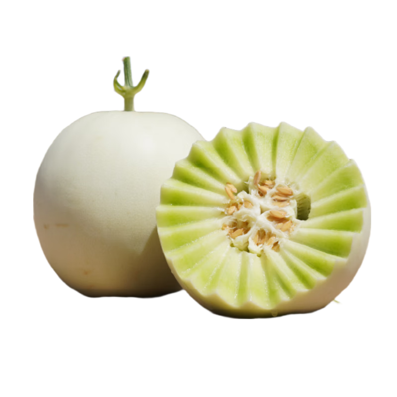 京鲜生 海南玉菇甜瓜 净重4.5-5斤2粒装 源头直发包邮