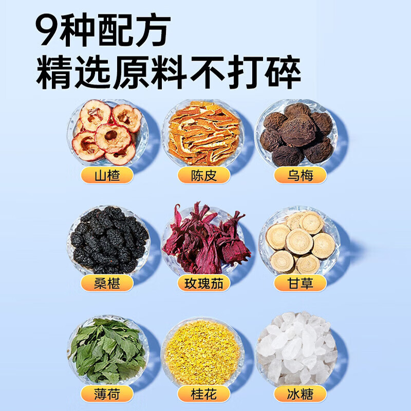 朕皇同仁堂正宗酸梅汤原料包茶包冲饮免煮解暑夏日饮品乌梅干桂花凉茶 【1盒体验装】40包/盒