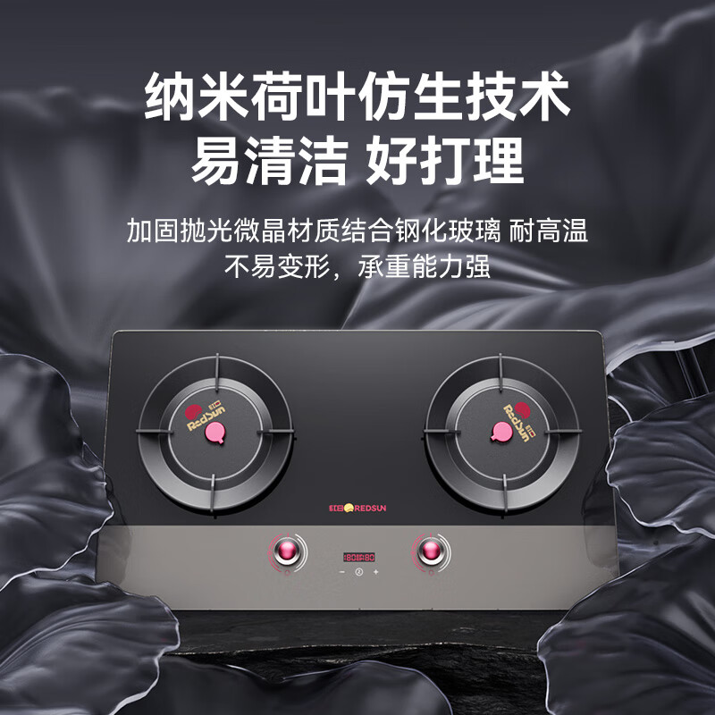 红日（RedSun）红宝石S75/H72智能语音180min任意定时聚能红外灶家用双灶具健康猛火节能纳米易清洁 聚能猛火75%高热效率红外灶S75 液化气