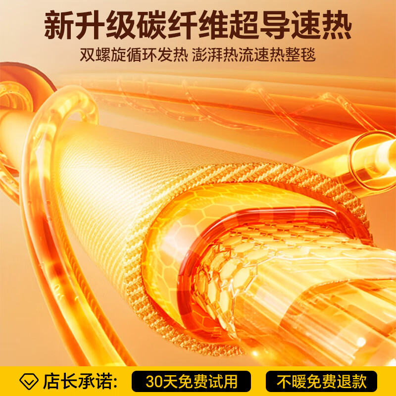 梦多福电热披肩发热暖身毯USB加热盖毯盖腿户外家用单人办公室午睡毛毯 山栀绿-三档调温丨石墨烯速热丨安全可机洗丨usb免插电