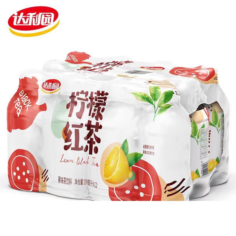 达利园直达利园330mlX12瓶茶饮料白桃乌龙茶清爽果味渴饮品专享组合 柠檬红茶 330mL*12瓶