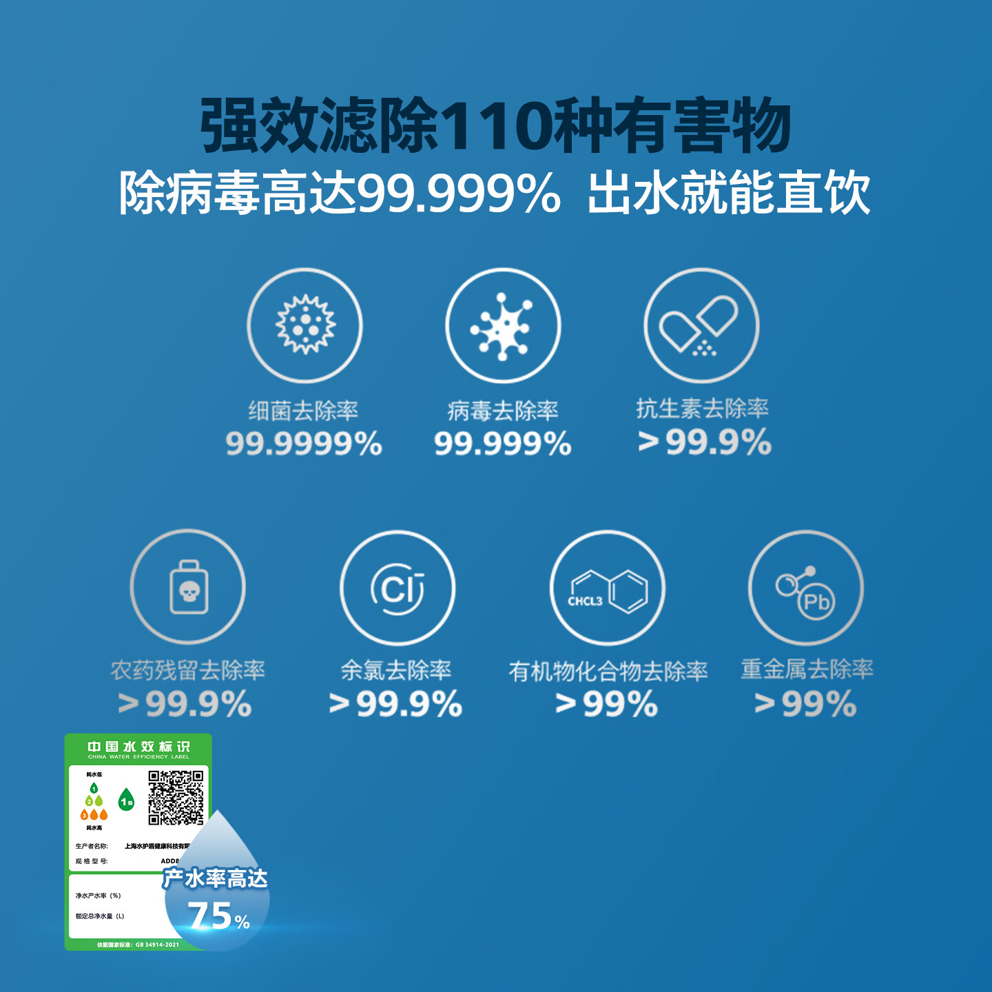 飞利浦（PHILIPS） 净水器家用加热直饮一体机台上净饮机反渗透富锶矿化台式即热式饮水机 ADD6862升级款ADD8637 ADD8637【一机两芯含自带】