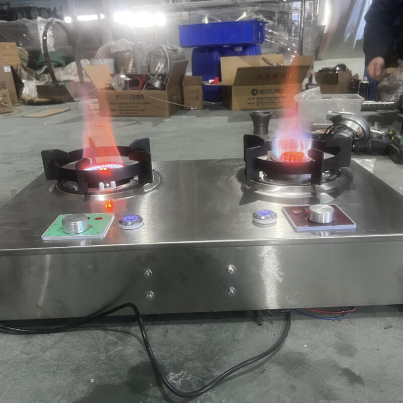 婕茵桐插电明火灶 内嵌式电气化猛火灶白油无风机文火灶台式户外小电喷 家用电喷带风机猛火35×48×16