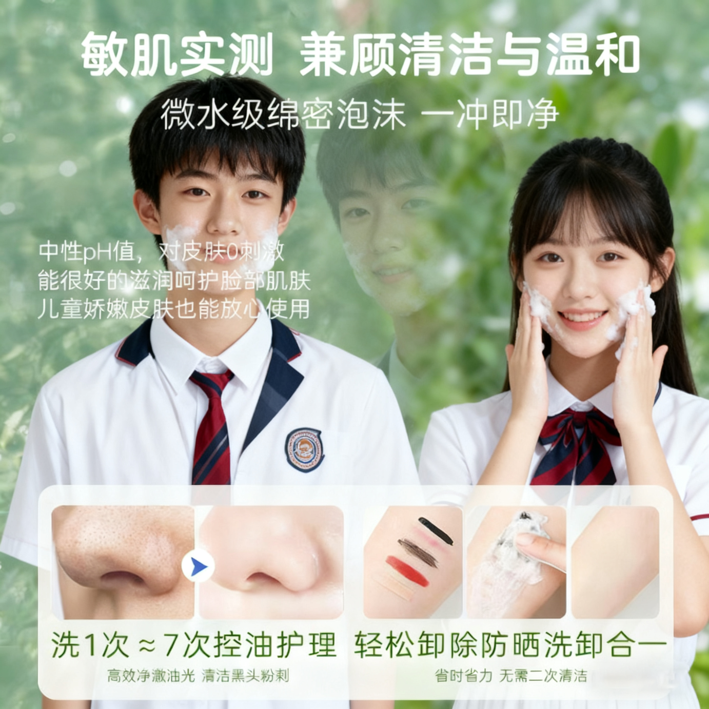 童贝比胖东儿童洗面奶6-12岁控油祛痘黑头來青少年学生12-18岁洁面乳液 【祛痘控油】洗面奶*1 【央妈力荐】推荐青少年控油祛痘护肤TOP榜